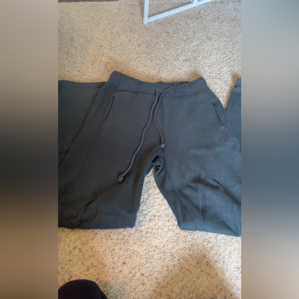 Garage green straight leg sweatpants